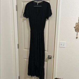 Black eyelet summer dress
